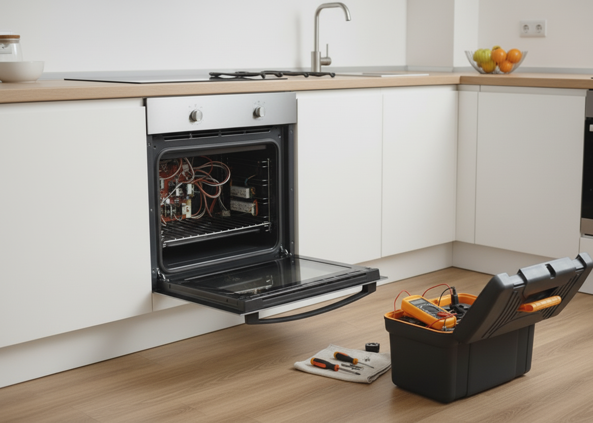 A person is pressing a button on a washing machine.