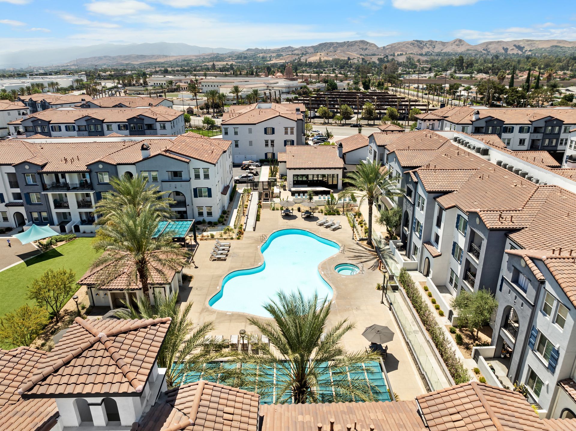 Pool from overhead straight on