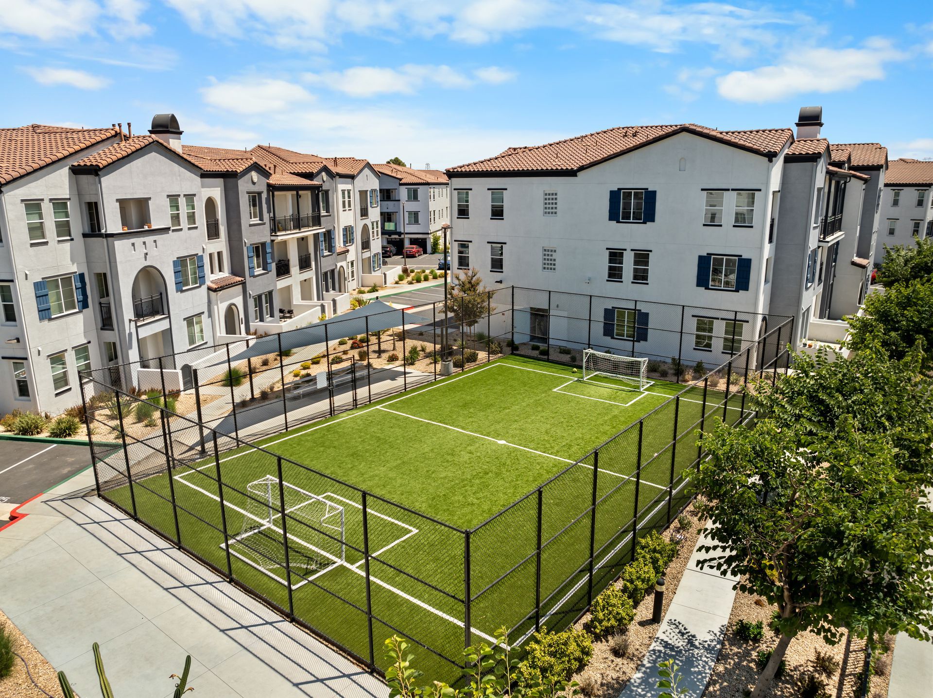 Soccer field from overhead