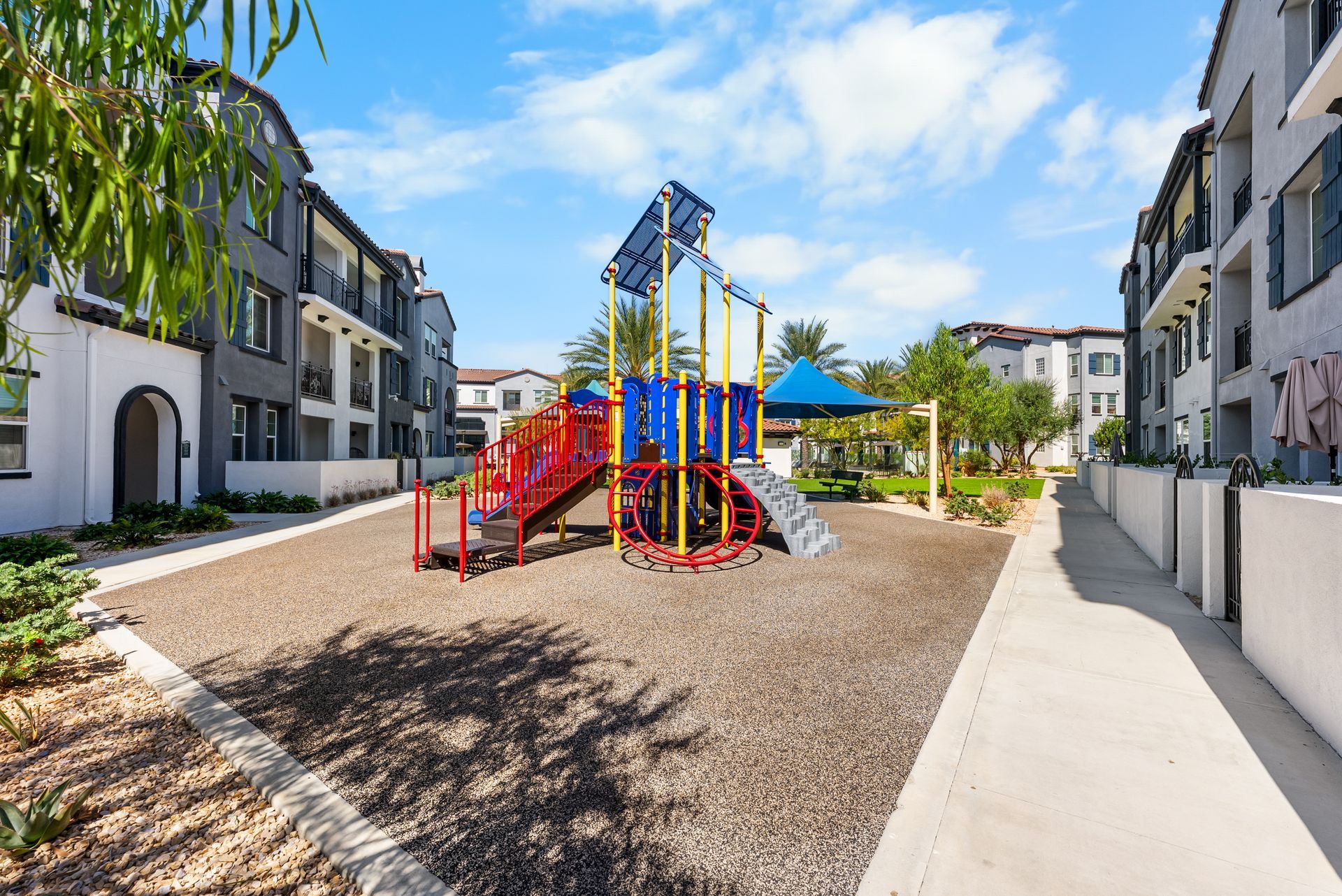 Playground with slide