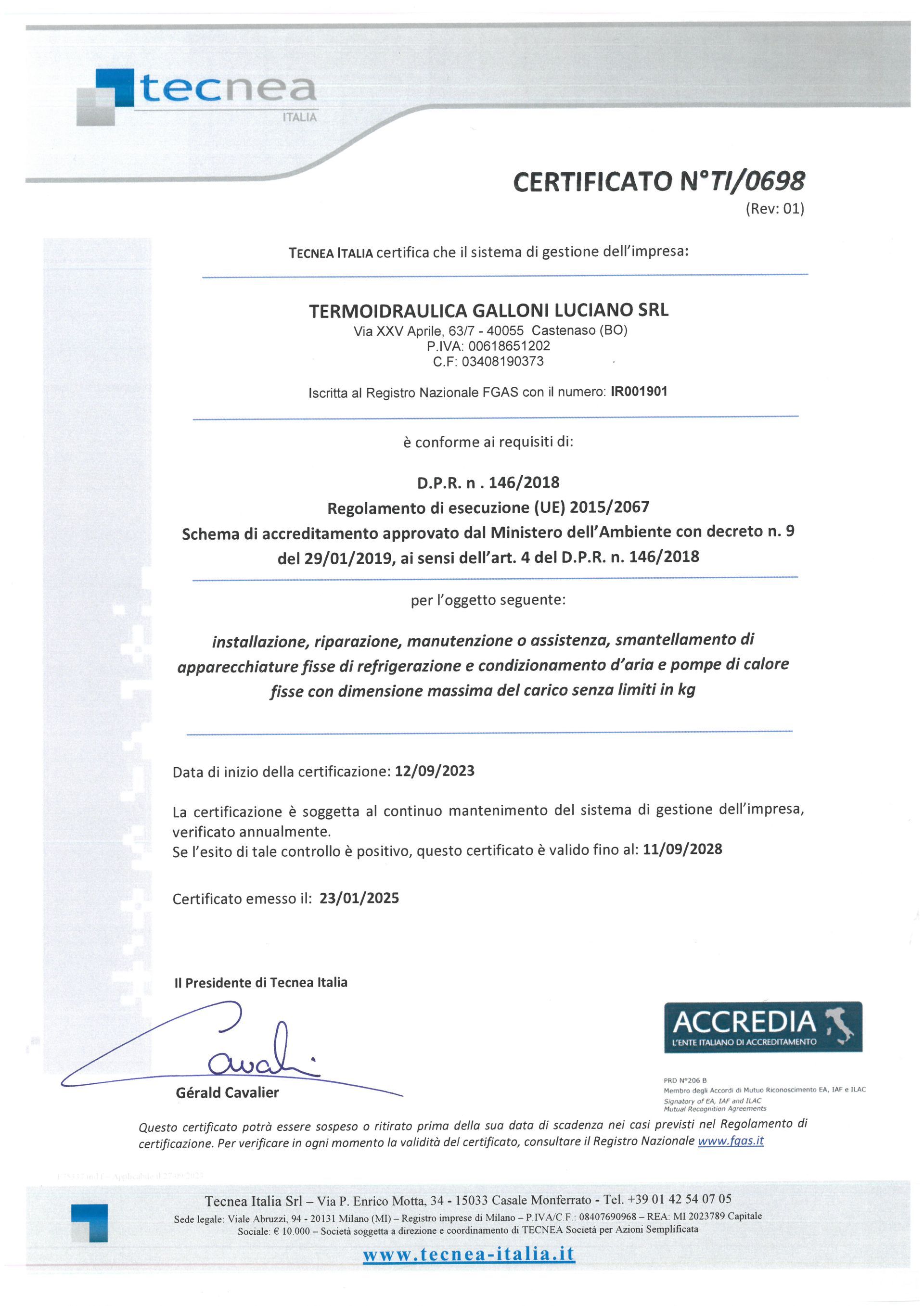 certificazioni