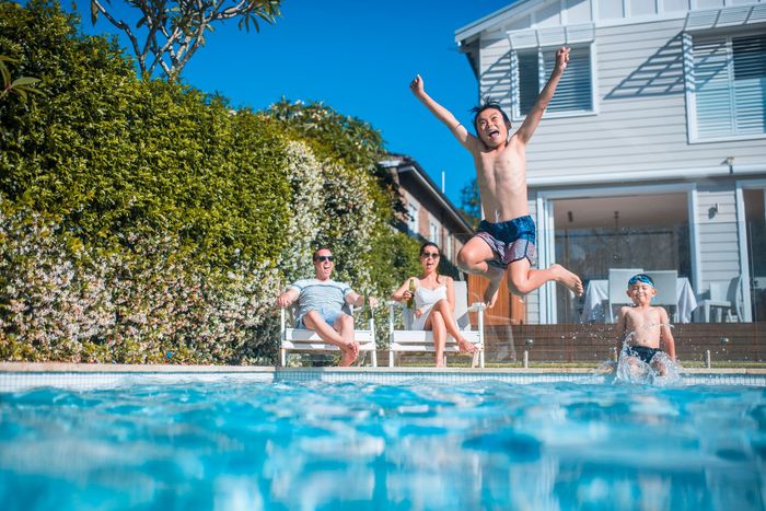 Happy Kid On Pool — Townsville, QLD — Pinnacle Pools NQ