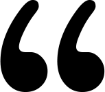 a pair of black quotation marks on a white background