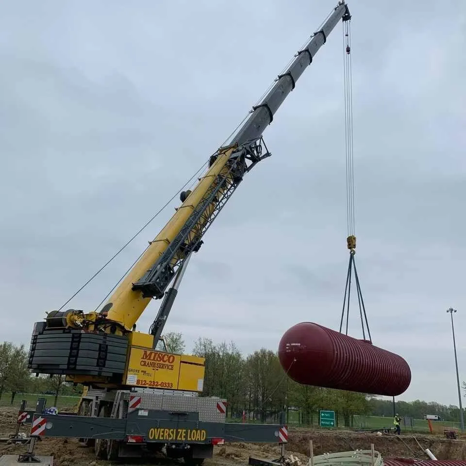 A Very Tall Building with A Yellow Crane - Terre Haute, IN - MISCO Crane Service