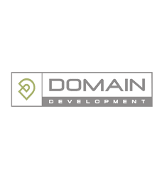 It is a logo for a company called domain development.