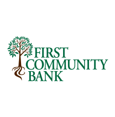 The first community bank logo has a tree with roots in it.