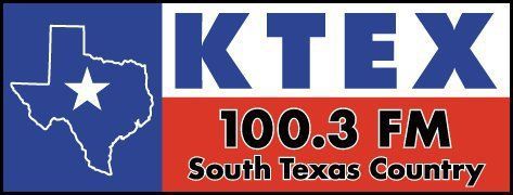 A logo for ktex 100.3 fm south texas country