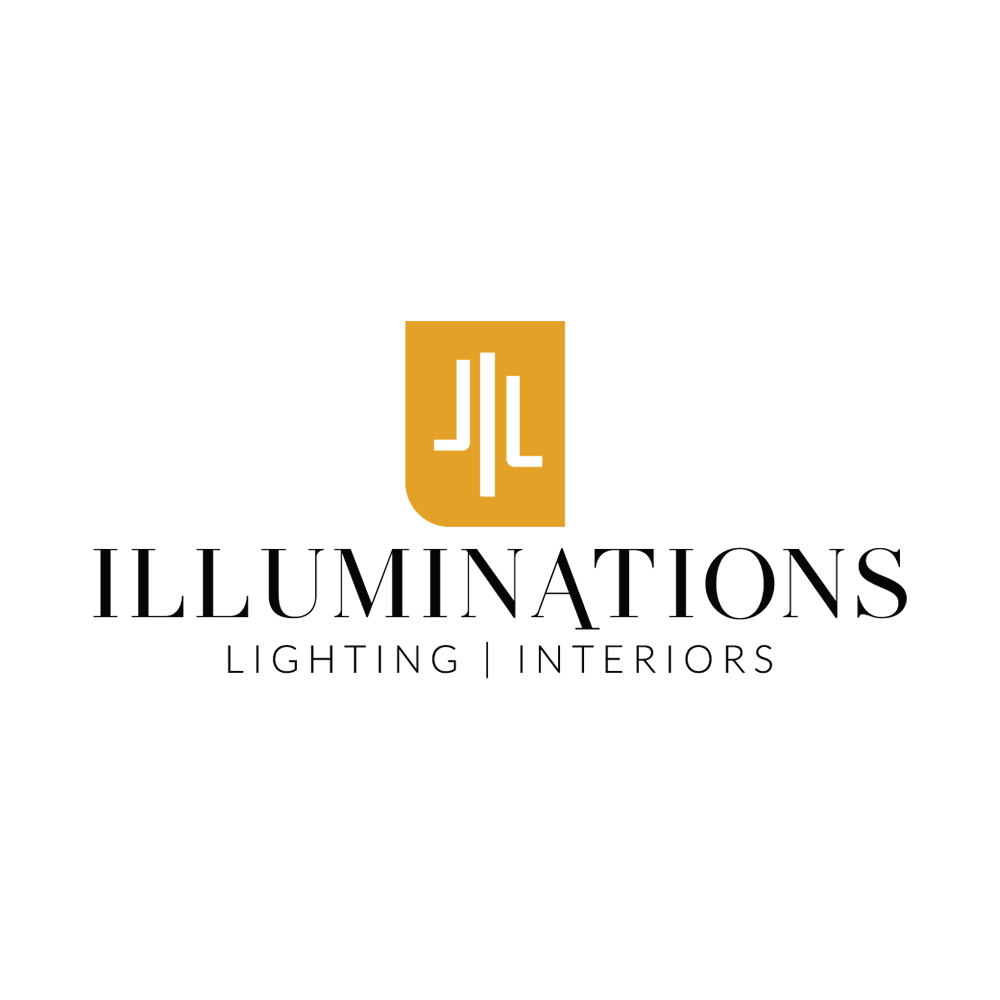 A logo for illuminations with a light bulb in the middle.