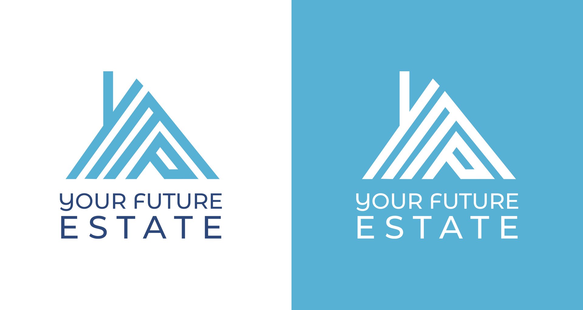 A logo for a real estate company called your future estate.