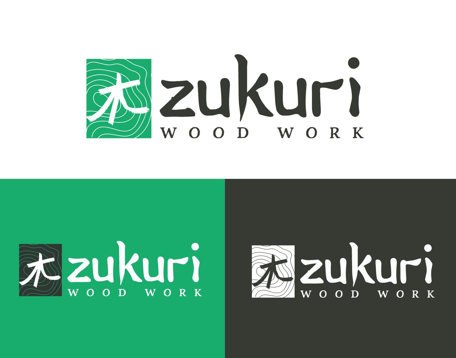 A logo for a company called zuri wood work