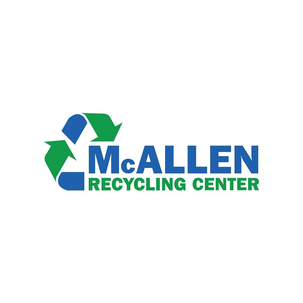 A logo for a recycling center called mc allen recycling center.