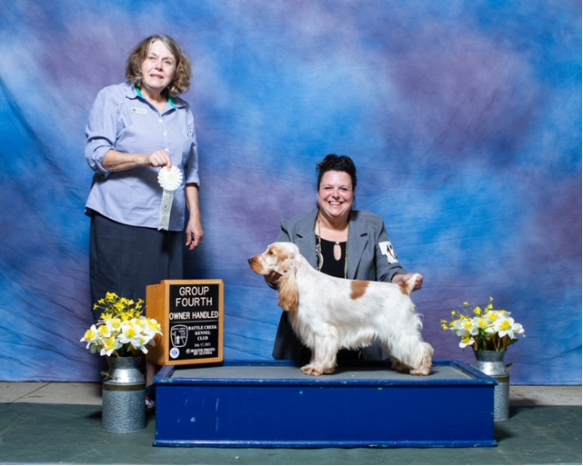 Photo of Heidi and her award winning dog