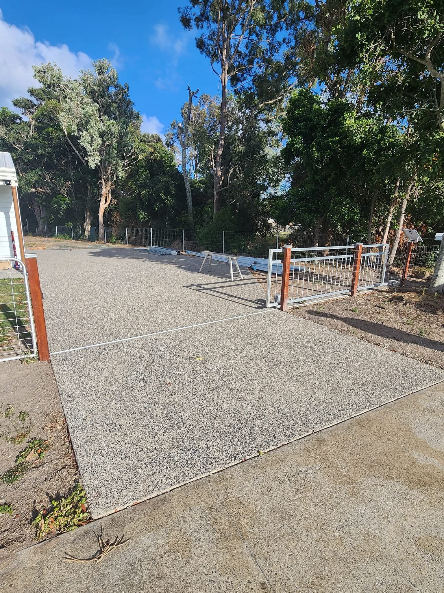 Exposed Ag driveway complete