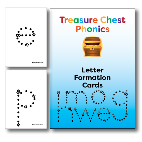 Letter formation flashcards from 
