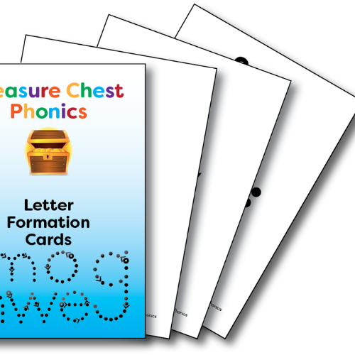 Letter formation flashcards from 