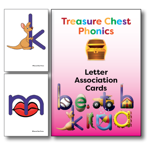 Letter association cards for phonics: Kangaroo with 