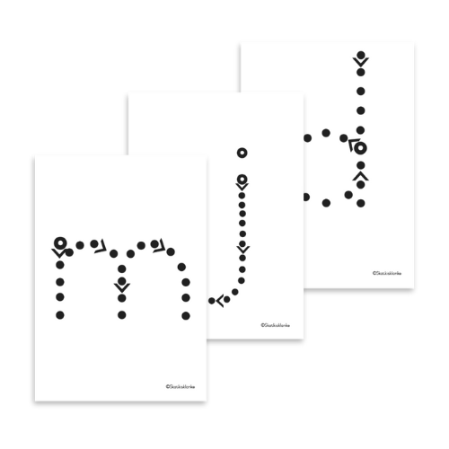 Educational flashcards: lowercase 