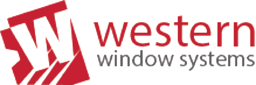 The logo for western window systems is red and white.