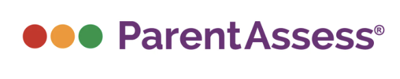 Logo of ParentAssess with red, orange, and green dots followed by the text