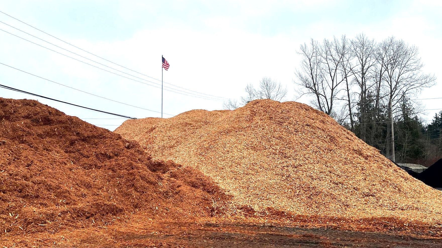 pile of mulch and bark