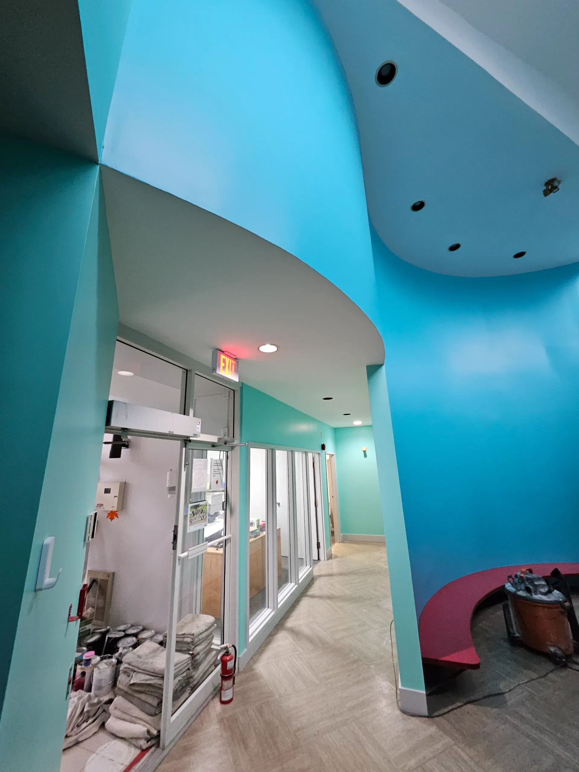 Hamilton’s Trusted Commercial Painters; Image of commercial business getting painted by Peninsula Painting