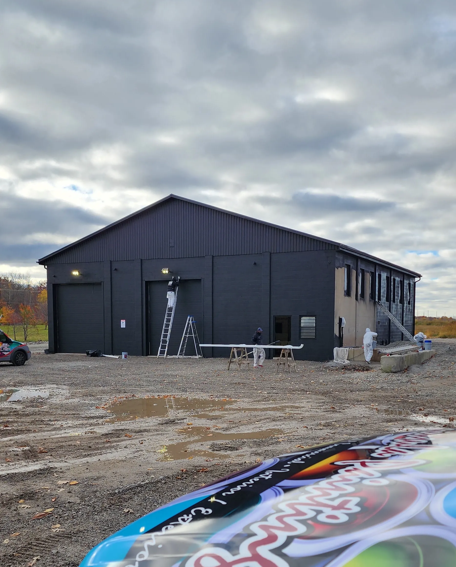 Hamilton’s Trusted Commercial Painters; Image of commercial business getting painted by Peninsula Painting 