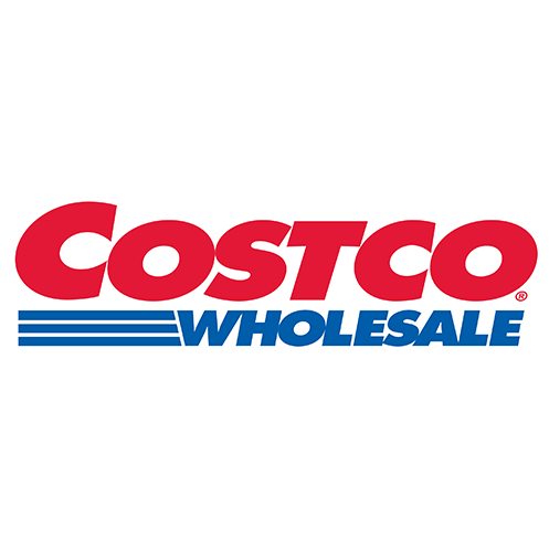 The costco wholesale logo is red and blue on a white background.