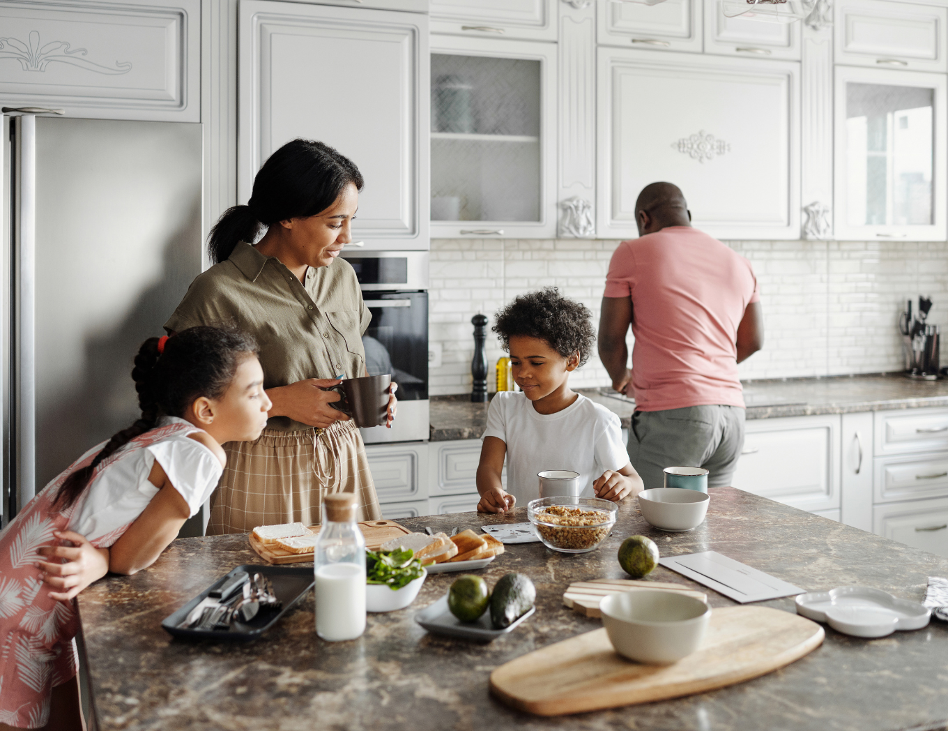 Family Interaction in the kitchen