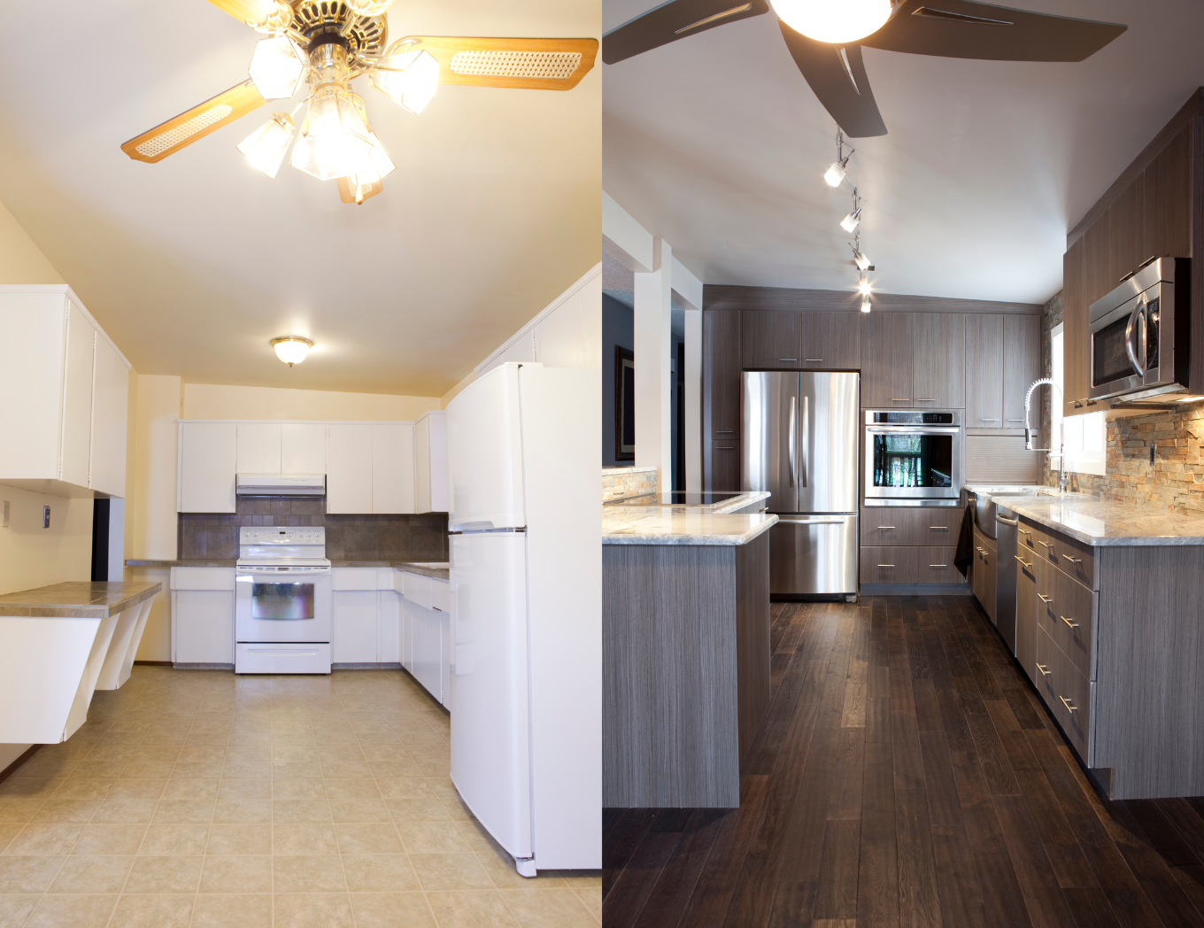 major and minor kitchen renovations