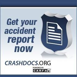 a poster that says `` get your accident report now '' .
