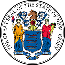 the seal of the state of new jersey has a horse and two women on it .