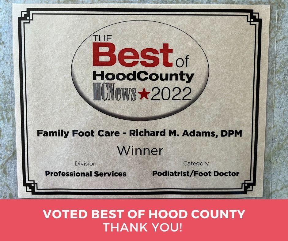Best of Hood County 2022 Richard Adams DPM