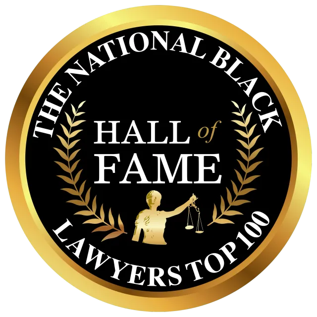 The national black hall of fame lawyers top 100 logo