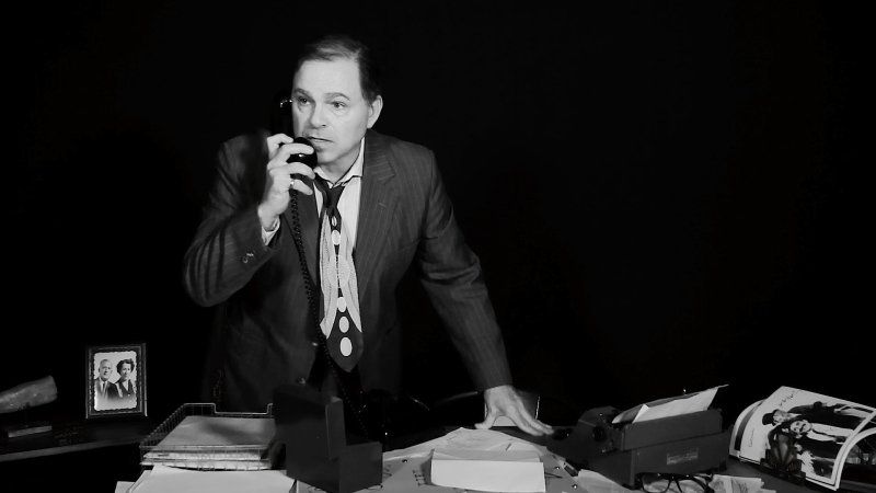 A surprised look on Bernie's face as he reacts to news