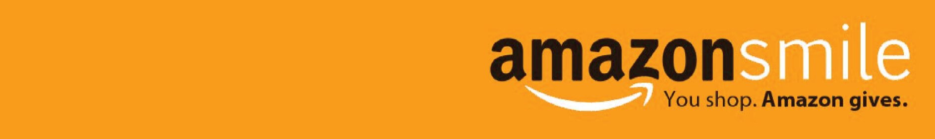 Amazon Smile logo on an orange background
