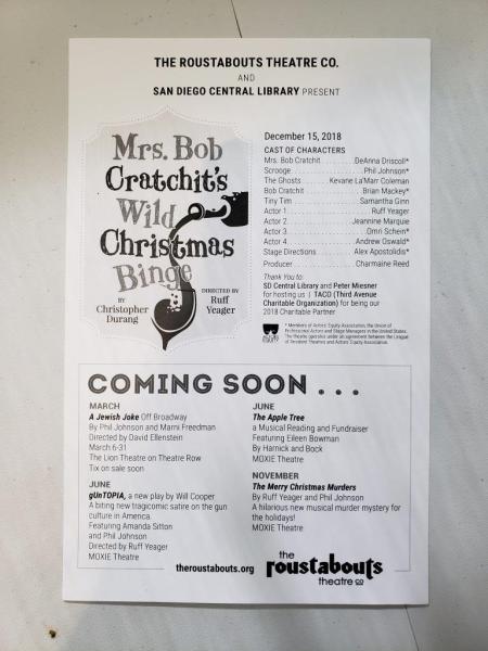 Promo piece for 2018 play reading at San Diego Main Library