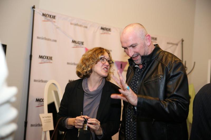 Director Shana and Ruff in MOXIE theatre lobby after reading.