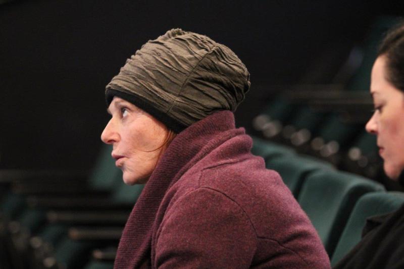 Attendee seated in theatre before the reading.