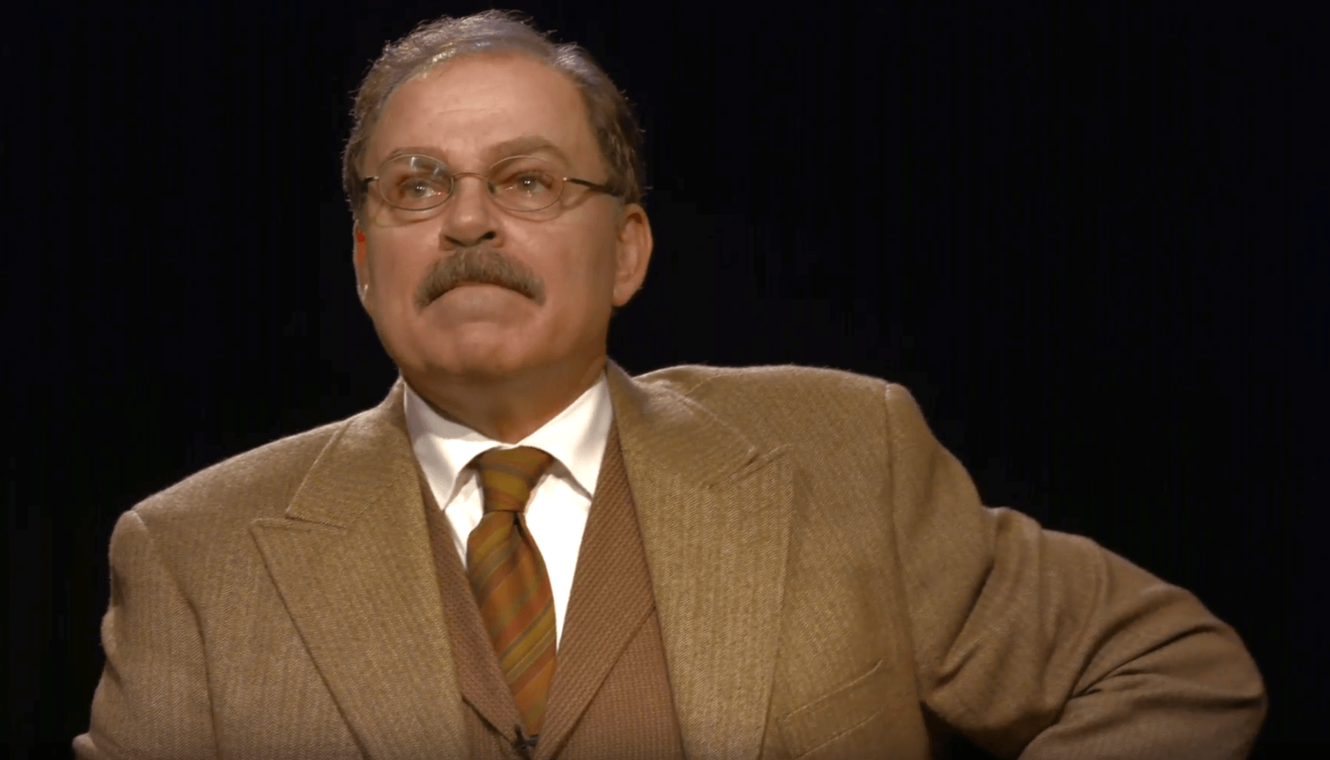 Actor Phil Johnson as President Theodore Roosevelt  in a thoughtful moment.