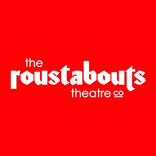 The Roustabouts Theatre Co Logo on red background