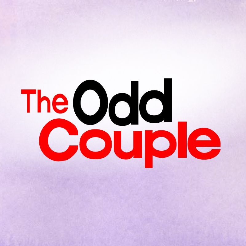 The Odd Couple logo on a purple background