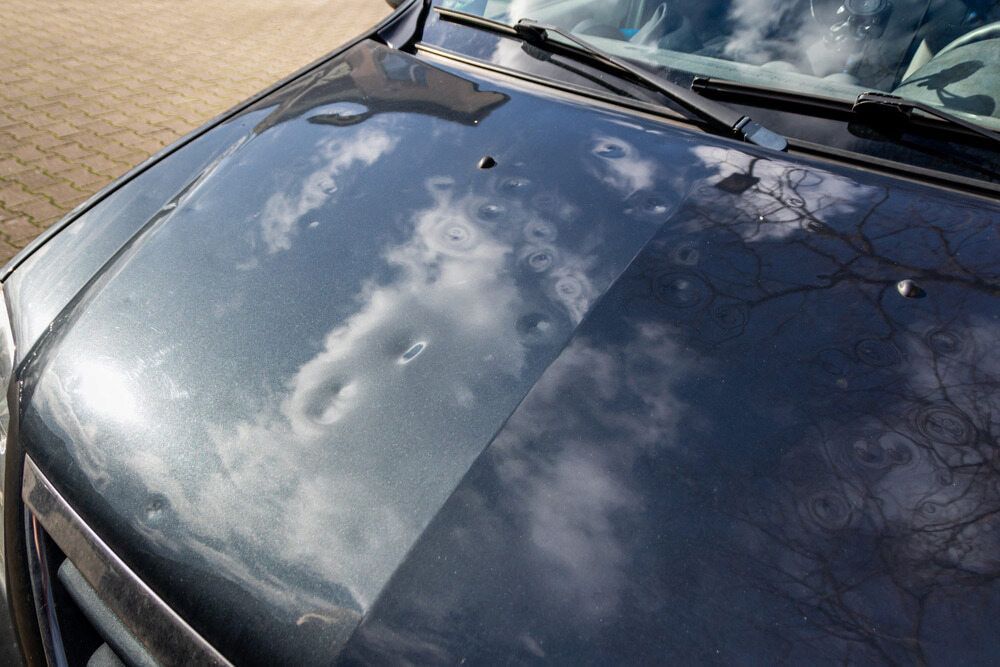 A Car's Hood With Clouds Reflected in It — Dynamic Dentz Smash Repair in South Nowra, NSW