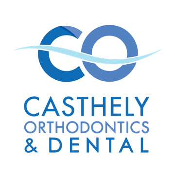 A logo for casthely orthodontics and dental