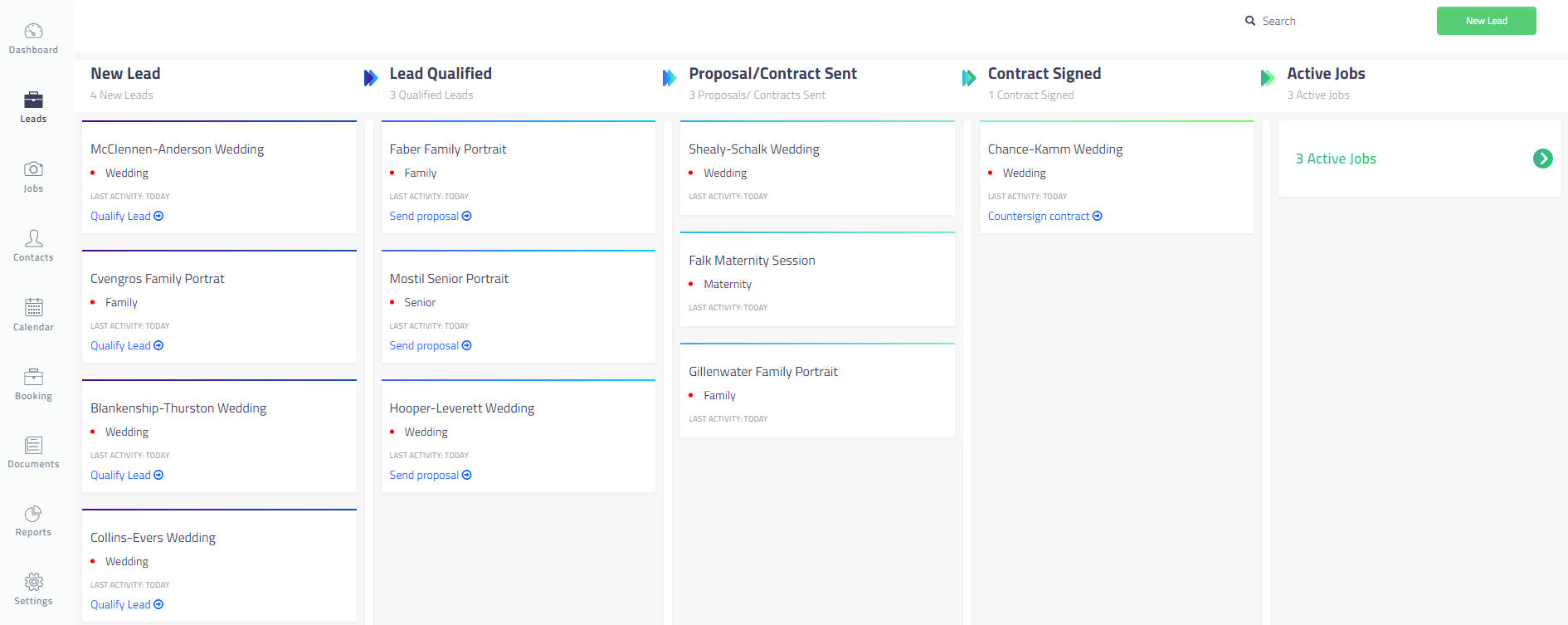 A screenshot of a dashboard with a bunch of tasks on it.