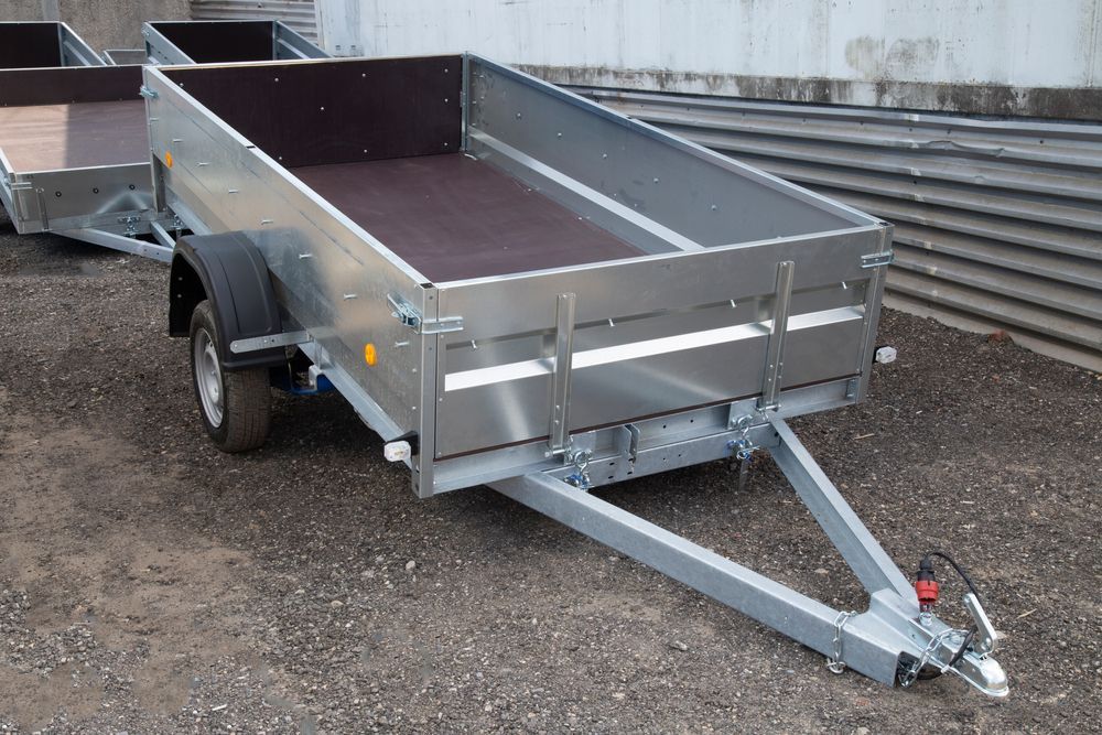 Galvanised Trailer in a yard— Gnomes Landscape & Garden Supplies In Taree South, NSW