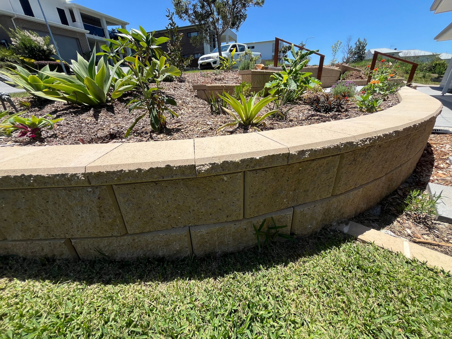 Blocks used as a garden feature— Gnomes Landscape & Garden Supplies In Taree South, NSW