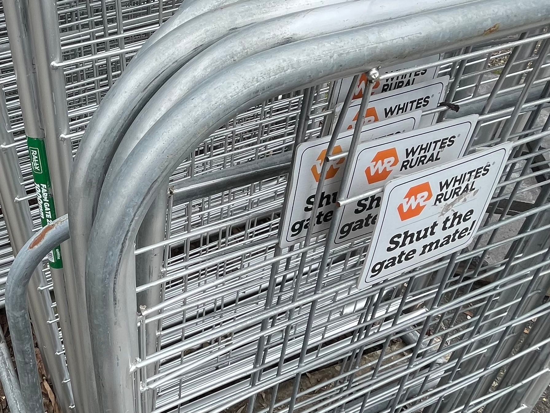 A stack of steel gates — Gnomes Landscape & Garden Supplies In Taree South, NSW