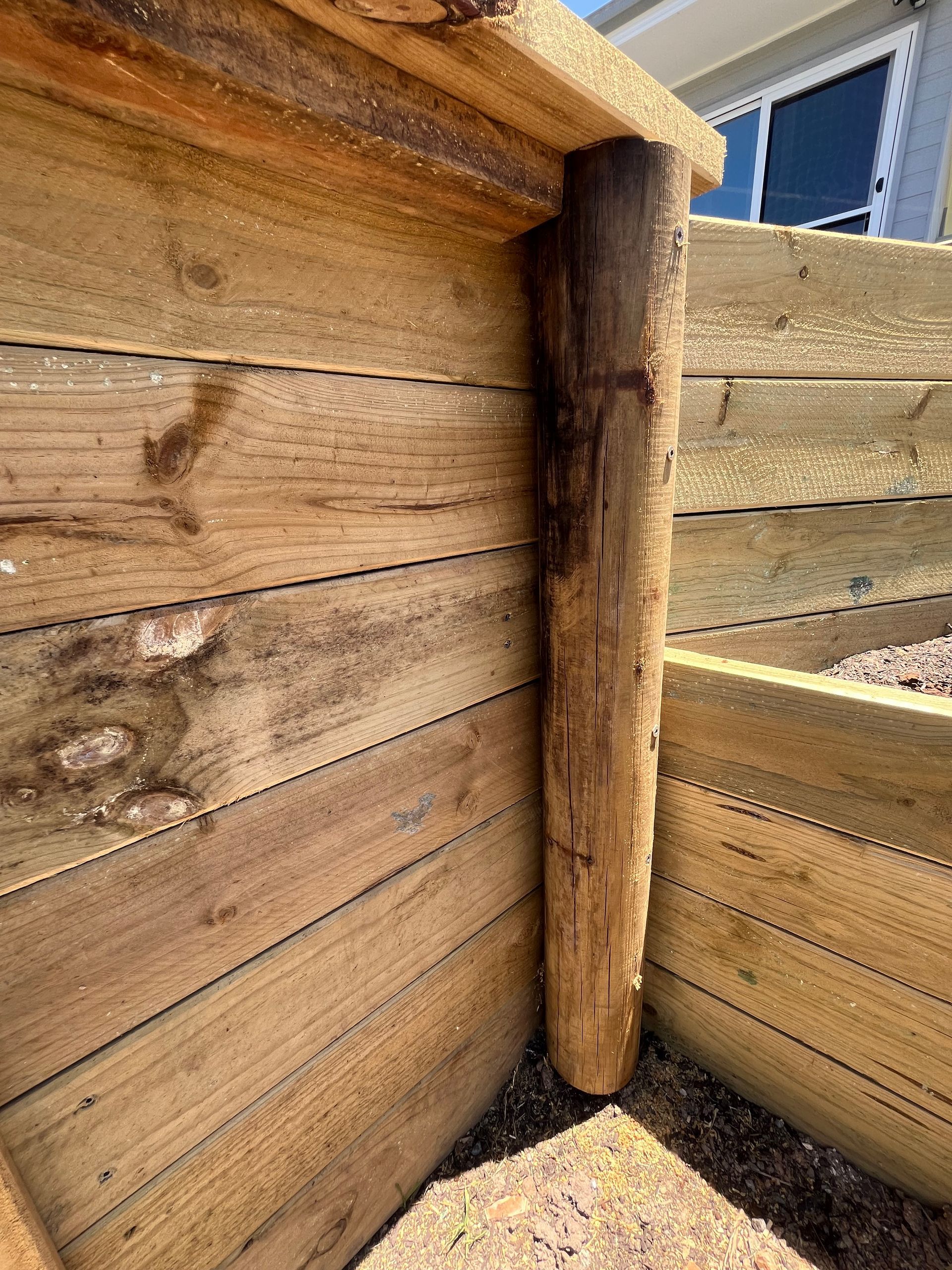 Timber retaining walls— Gnomes Landscape & Garden Supplies In Taree South, NSW