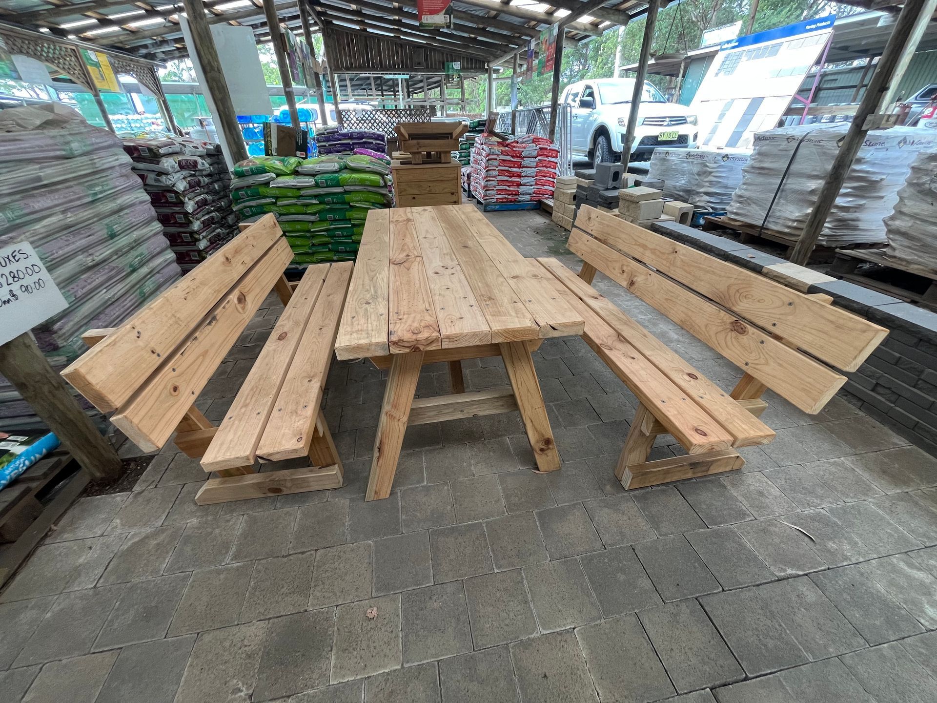 A picnic set for outside— Gnomes Landscape & Garden Supplies In Taree South, NSW