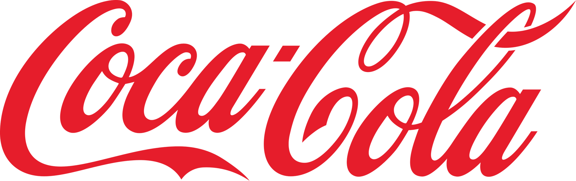 Coca-Cola logo in red script.